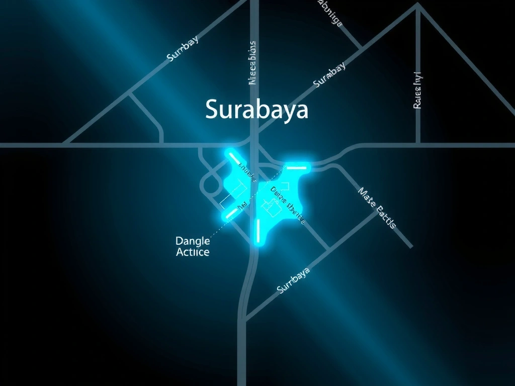 Map view of store location in Surabaya