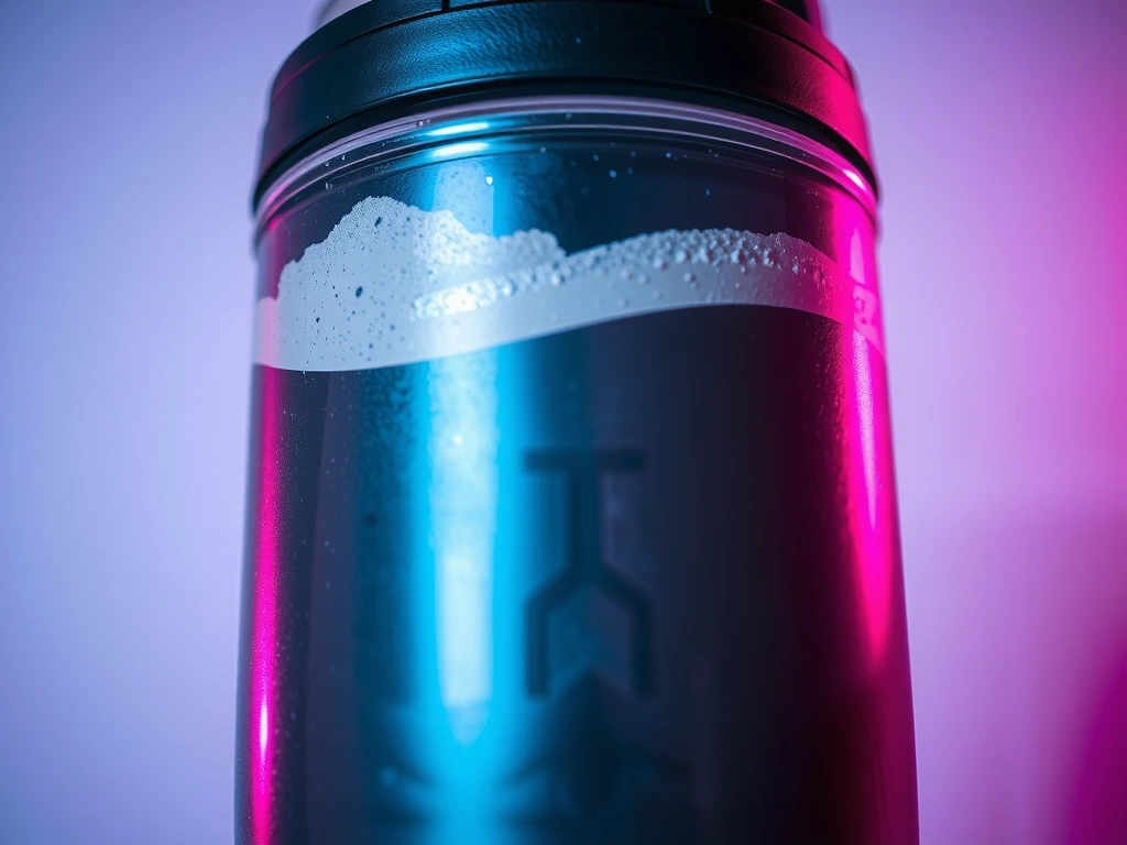 Protein powder mixing into a shaker